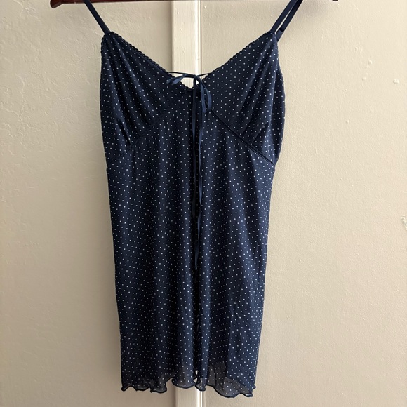 brandy melville polka dot navy tank - Picture 1 of 4